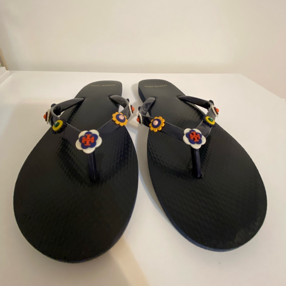 Tory Burch Marguerite Floral Flip Flop Rubber 7